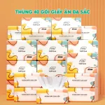 1 Thùng 40 Gói Khăn Giấy Ăn Sắc Màu Top Gia Loại Nhỏ