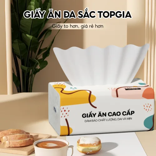 1 Thùng 40 Gói Khăn Giấy Ăn Sắc Màu Top Gia Loại Nhỏ