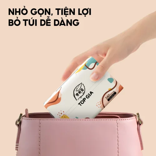 1 Thùng 40 Gói Khăn Giấy Ăn Sắc Màu Top Gia Loại Nhỏ