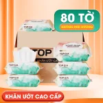 1 Thùng 6 Bịch Khăn Ướt 80 Tờ Topgia Ban Mai
