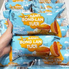 1 Thùng Bánh Bông Lan Tươi Trứng Sữa Kim Nguyên Vị Phô Mai (60g x 10 Lốc x 10 Gói) - Bịch Xanh Dương