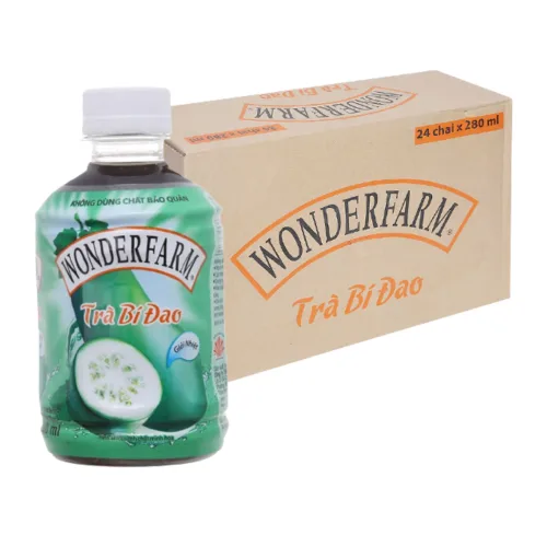 1 Thùng Trà Bí Đao Wonderfarm 24 Chai Nhỏ 280ml