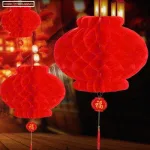 1 Túi 10 cái LỒNG ĐÈN GIẤY ( F15 / 12CM )