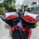 10 Bông Hồng Nhũ Tông Đỏ Size To