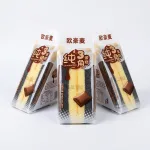 3 Cái Bánh Bông Lan Tam Giác CHUNSANJIAO Vị Socola - Màu Nâu