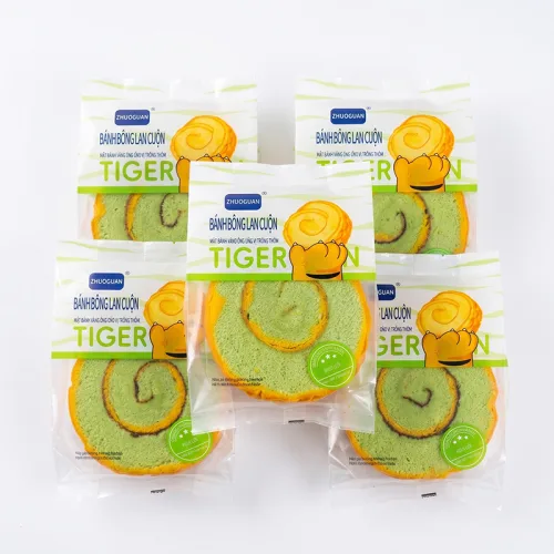 5 Cái Bánh Bông Lan Cuộn Da Hổ ZHUOGUAN 4 Màu (Vàng, Hồng, Nâu, Xanh)