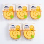 5 Cái Bánh Bông Lan Cuộn Da Hổ ZHUOGUAN 4 Màu (Vàng, Hồng, Nâu, Xanh)