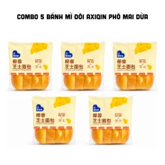 5 Cái Bánh Mì Đôi AXIQIN Phô Mai Dừa