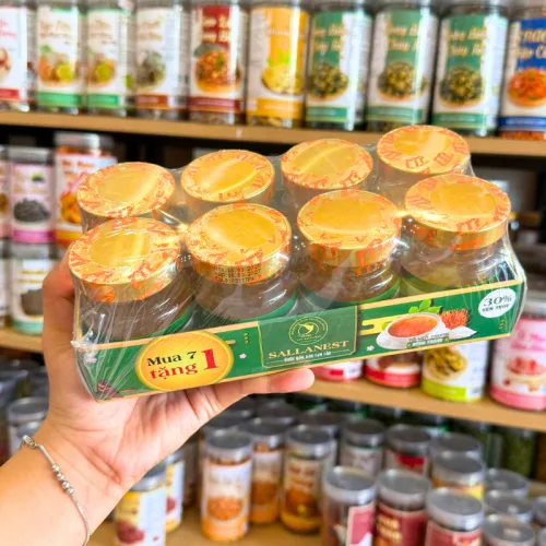 8 Hũ Tổ Yến Chưng Sallanest (Em Bé, Đông Trùng, Đường Phèn) - 30% Yến Tươi Salla Nest