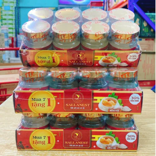 8 Hũ Tổ Yến Chưng Sallanest (Em Bé, Đông Trùng, Đường Phèn) - 30% Yến Tươi Salla Nest
