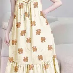 Đầm tole nữ 2 dây vài tole mát TD084