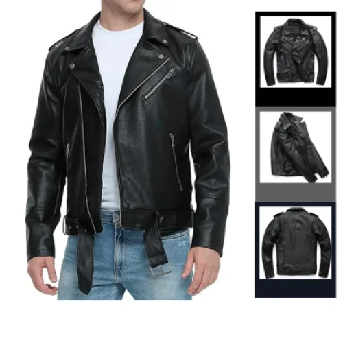 Áo Khoác Da Nam Biker Lót Dù Cao Cấp (Có size to 3x)