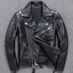 Áo Khoác Da Nam Cổ Bẻ Phối Khoá Zip Cao Cấp (Có Size to 3x)