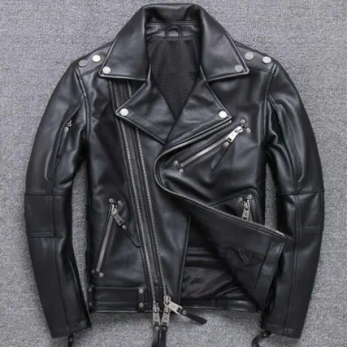 Áo Khoác Da Nam Cổ Bẻ Phối Khoá Zip Cao Cấp (Có Size to 3x)