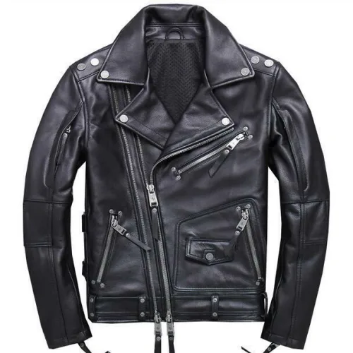 Áo Khoác Da Nam Cổ Bẻ Phối Khoá Zip Cao Cấp (Có Size to 3x)