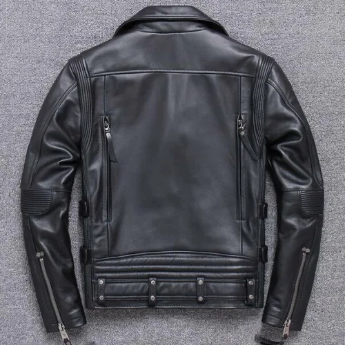 Áo Khoác Da Nam Cổ Bẻ Phối Khoá Zip Cao Cấp (Có Size to 3x)