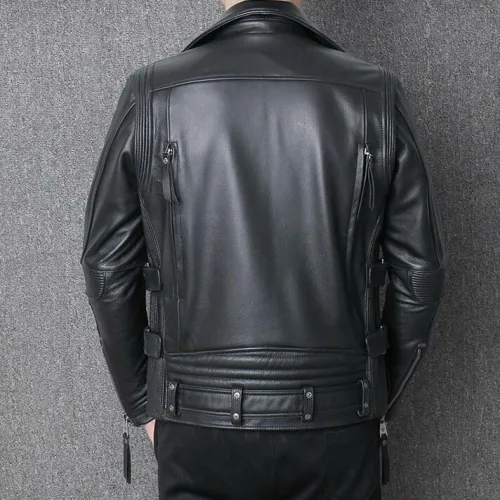 Áo Khoác Da Nam Cổ Bẻ Phối Khoá Zip Cao Cấp (Có Size to 3x)