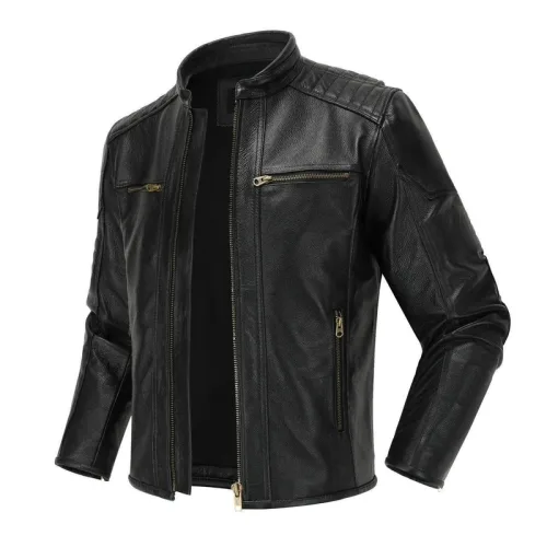 Áo Khoác Da Nam Dây Kéo Đồng Lót Vải Dù Cao Cấp (Có size to 3x)