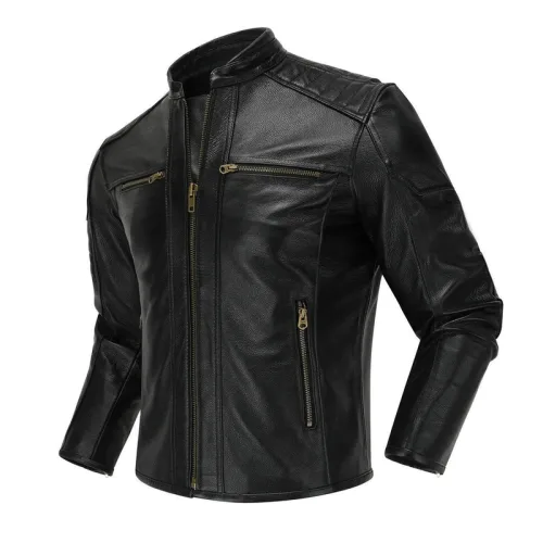 Áo Khoác Da Nam Dây Kéo Đồng Lót Vải Dù Cao Cấp (Có size to 3x)