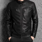 Áo Khoác Da Nam Lót Dù Khoá Kéo Cao Cấp (Có size to 3x)