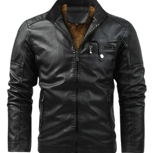 Áo Khoác Da Nam Lót Lông Cao Cấp (Có size to 3x)