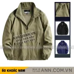 Áo Khoác Dù Nam Cổ Trụ - Áo Khoác Cổ Trụ In Hình Ngọn Núi Trước Ngực Bền Đẹp Có Big Size