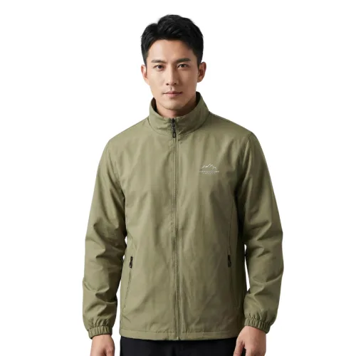 Áo Khoác Dù Nam Cổ Trụ - Áo Khoác Cổ Trụ In Hình Ngọn Núi Trước Ngực Bền Đẹp Có Big Size