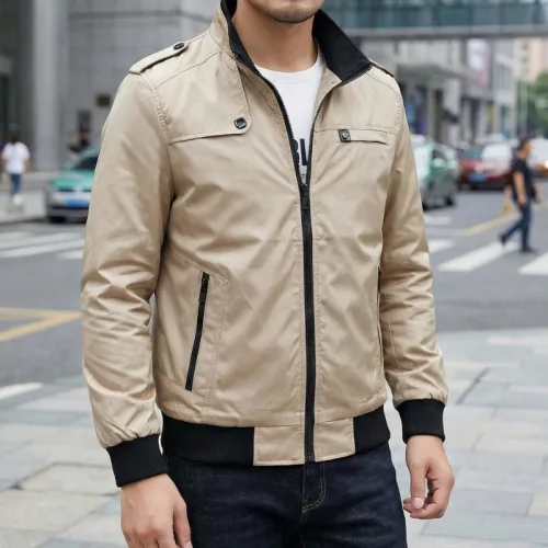 Áo Khoác Dù Nam Cổ Trụ - Áo Khoác Cổ Trụ Túi Xéo Hai Bên Bền Đẹp Có Big Size