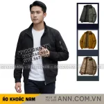 Áo Khoác Kaki Dày Lót Dù Nam Cổ Trụ Có Túi Trong Cao Cấp Big Size