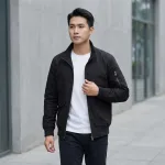 Áo Khoác Kaki Dày Lót Dù Nam Cổ Trụ Có Túi Trong Cao Cấp Big Size