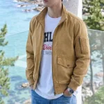 Áo Khoác Kaki Dày Lót Dù Nam Cổ Trụ Có Túi Trong Cao Cấp Big Size