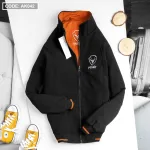 Áo khoác nam 2 lớp mặc được 2 kiểu thêu logo
