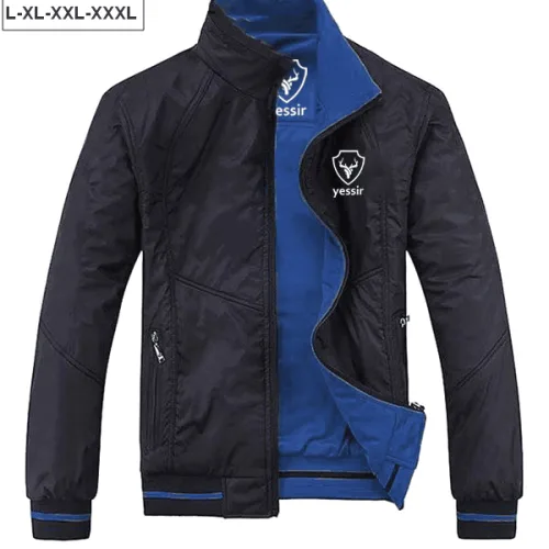 Áo khoác nam 2 lớp mặc được 2 kiểu thêu logo