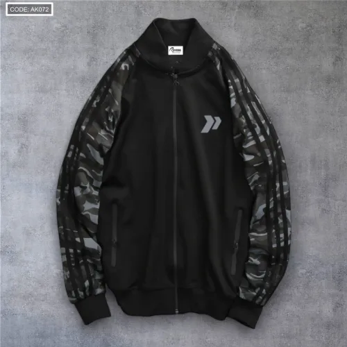 Áo khoác nam bomber phối tay lính AK072