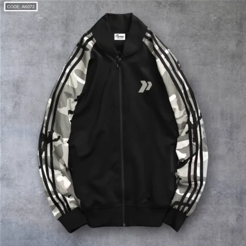Áo khoác nam bomber phối tay lính AK072