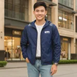 Áo Khoác Nam Dù 2 Lớp Có Nón Logo Rurumen