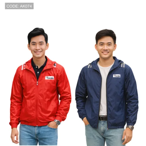 Áo Khoác Nam Dù 2 Lớp Có Nón Logo Rurumen