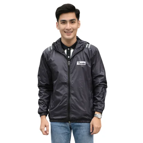 Áo Khoác Nam Dù 2 Lớp Có Nón Logo Rurumen