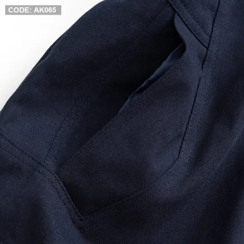 Áo Khoác Kaki Nam Cổ Trụ 2 Lớp Thêu Logo