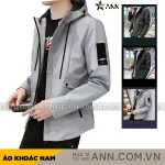 Áo Khoác Nam Rurumen Chất Dù 2 Lớp  Có Nón Phối Logo Bên Tay (Có size 3x)