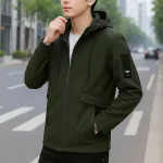 Áo Khoác Nam Rurumen Chất Dù 2 Lớp  Có Nón Phối Logo Bên Tay (Có size 3x)