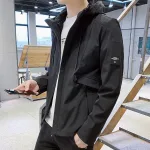 Áo Khoác Nam Rurumen Chất Dù 2 Lớp  Có Nón Phối Logo Bên Tay (Có size 3x)