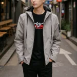 Áo Khoác Nam Rurumen Chất Dù 2 Lớp  Có Nón Phối Logo Bên Tay (Có size 3x)