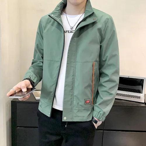 Áo Khoác Nam Rurumen Chất Dù 2 Lớp Cổ Đứng Phối Logo Bên Túi (Có size 3x)