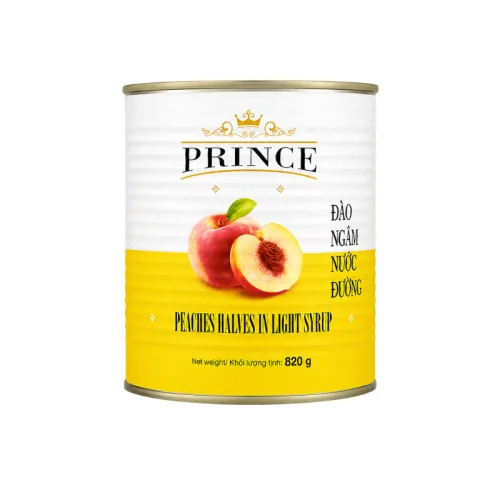 Đào Ngâm Nước Đường Prince 820g