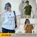 Áo nữ thun thái form rộng giấu quần in hoạ tiết trái tim