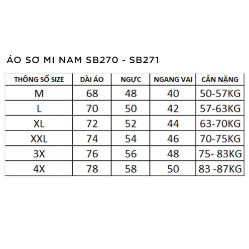 Áo Sơ Mi Nam Tay Dài Công Sở (Có size 4x)