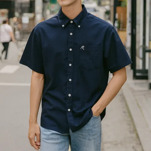 Áo Sơ Mi Nam Oxford Tay Ngắn Có Túi Rayman Rurumen( Có size 3x)