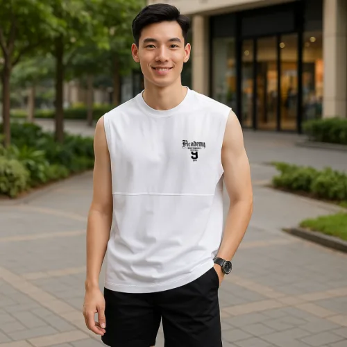 Áo Thun Ba Lỗ - Áo Sát Nách In Chữ ACADEMY NYC Trước Ngực Có Big Size