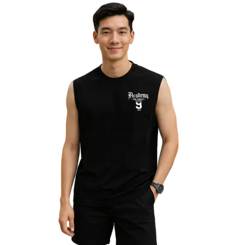 Áo Thun Ba Lỗ - Áo Sát Nách In Chữ ACADEMY NYC Trước Ngực Có Big Size